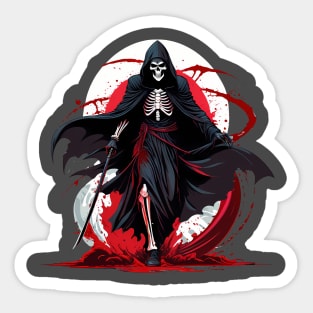 Grim Reaper Skeleton Sticker